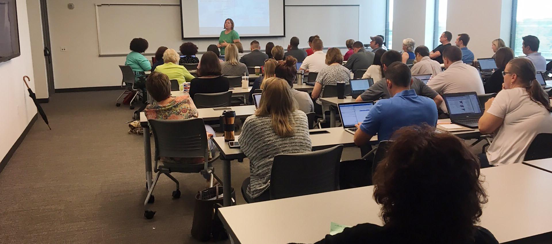 faculty learning with vr equipment